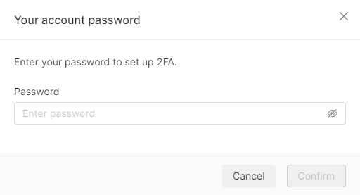 2FA Password Setup