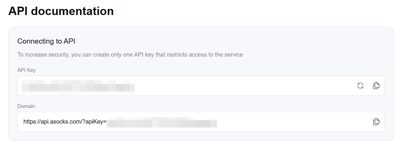 Asocks API Key