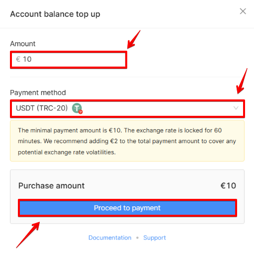 Cryptocurrency payment