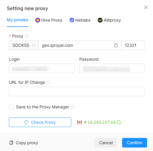 IPRoyal proxy data