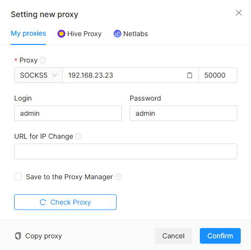 Add proxy