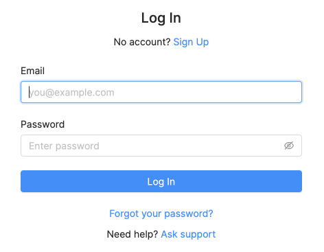 Login form