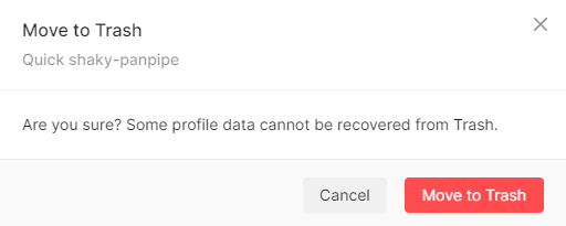 Delete Profile Notification