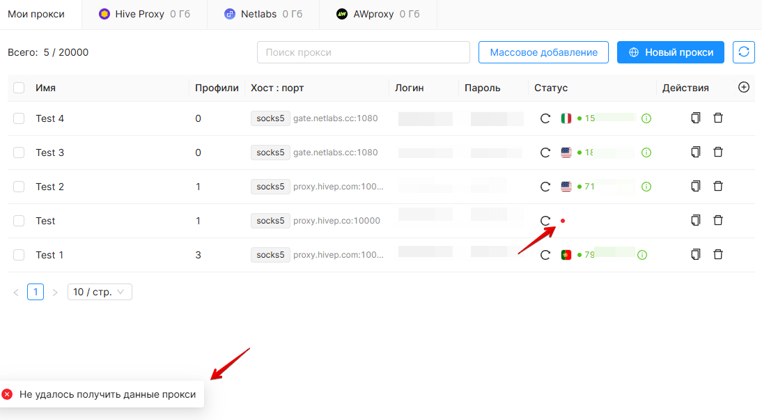 Proxy Status