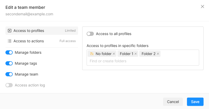 Folders permission