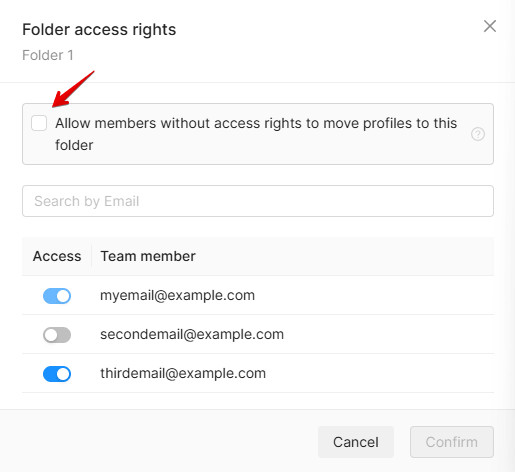 Folder permissions Folder permissions