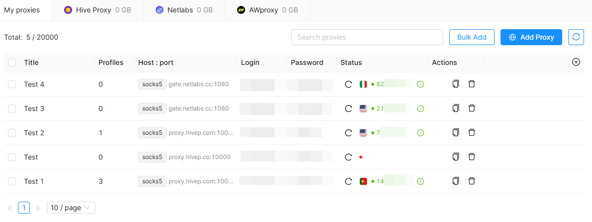 Gerenciador de Proxy